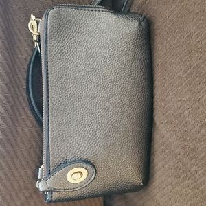 Cross body/Wristlet Gray Brown Purse